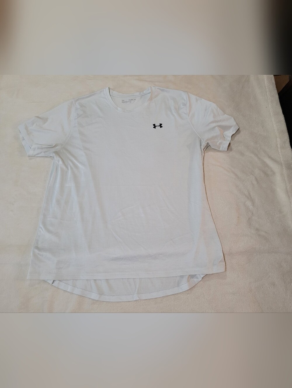 Under Armour Men's White Loose Fit Crew Tee 2XL